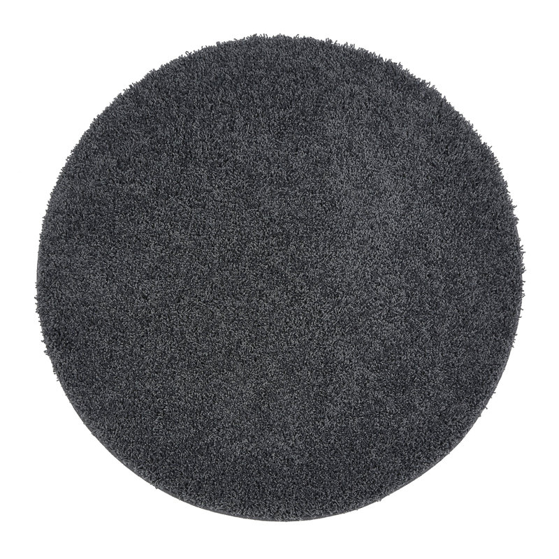 Solid Colour Machine Tufted Area Rug, Round 100 cm
