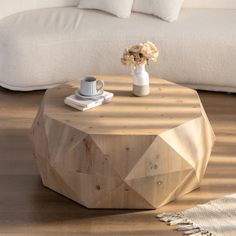 Table basse 38 "à motif tridimensionnel en relief de style rétro américain