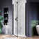 FPivot 28 W x 72 H in. Pivot Shower Door, Frameless Hinged Shower Door with 1/4'' Tempered Glass