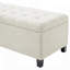 Upholstered Storage Ottoman Bench, Entryway or Bed End Seating with 300lbs Capacity and Hidden Storage-797276