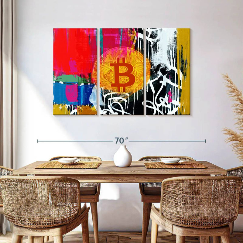 Kerner Cryptocurrency Bitcoin, 36" H x 57" W