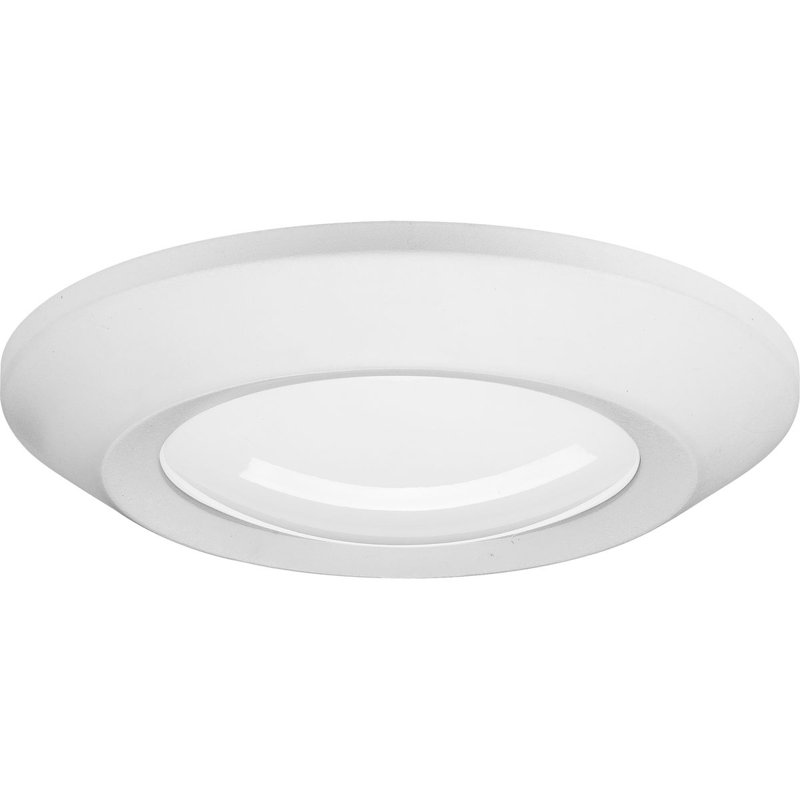 Plafonnier encastré simple à 1 lumière DEL, Blanc satiné, H 0,98 po x l 5,5 po x P 5,5 po