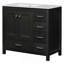 Ensemble de meuble-lavabo noir 36 po avec lavabo en céramique 36 po - 2 portes à fermeture douce et 5 tiroirs