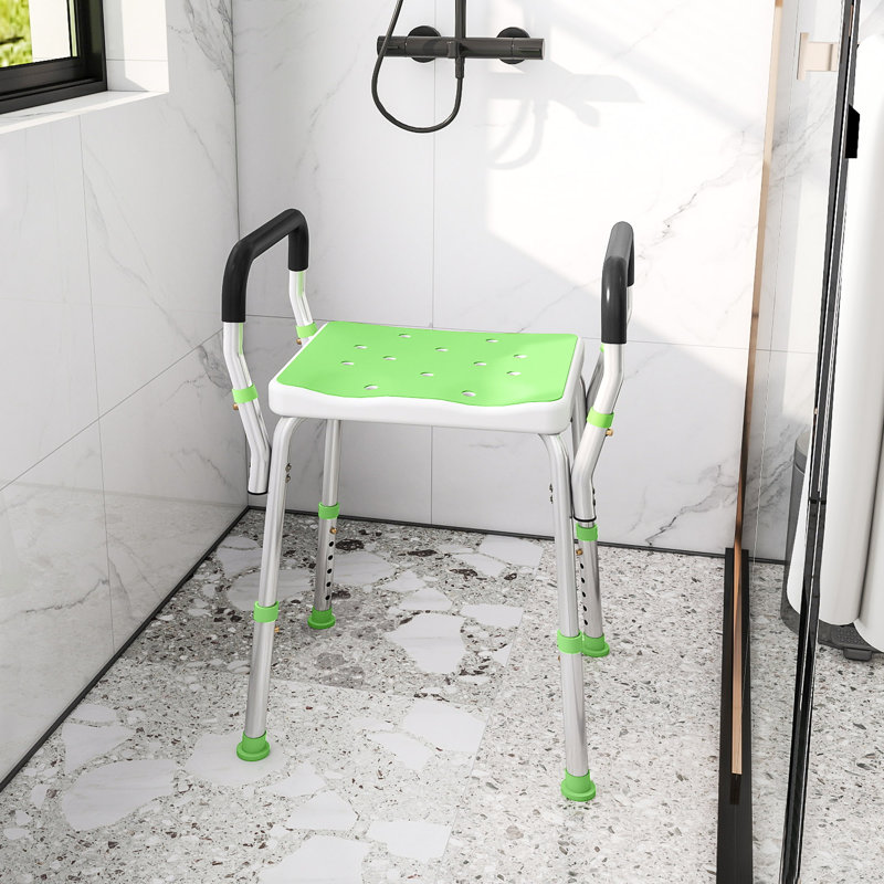 Shower Stool, Green/Black