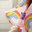 Rainbow Hearts Cosy Fleece Hooded Blanket
