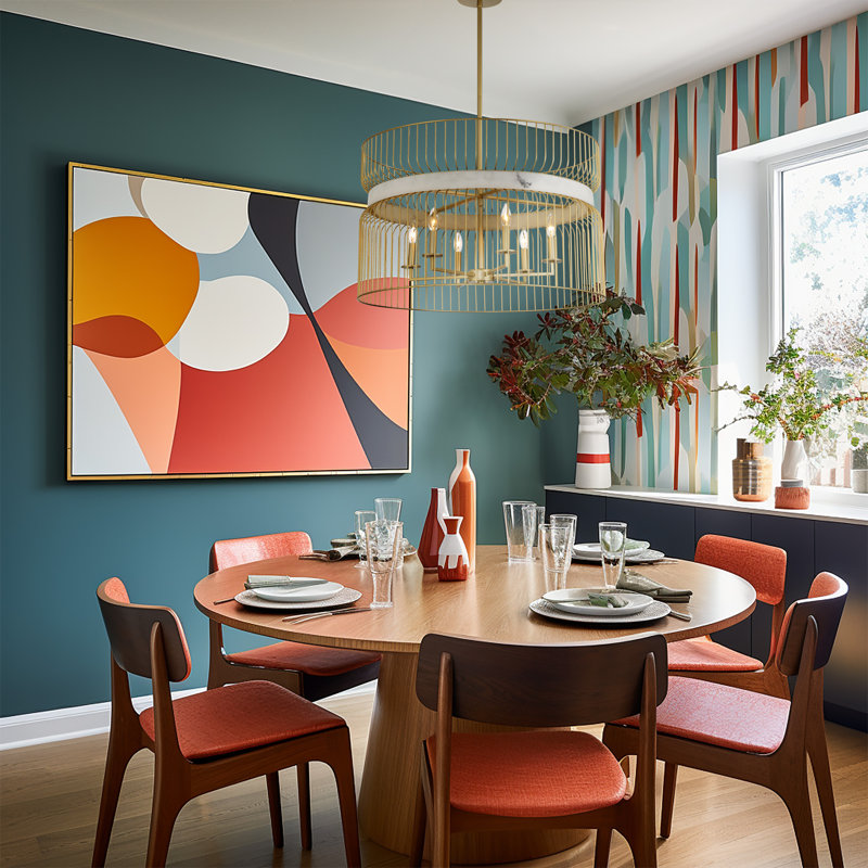 Everly Quinn Park Slope Nouveau Gold With White Pendant Light