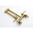 Pot Filler Faucet Wall Mounted - Modern Style Brass Brushed Gold Arm For Easy Reach Splash- Water Supply Double Handles Accurate Handling Finish-2015904375
