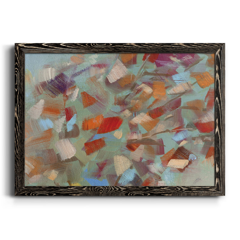 Confetti Party - Peinture sur toile encadrée, H 24 po x l 18 po x P 1,5 po, Toile encadrée noire