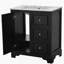 Meuble-lavabo de 30 pouces avec 3 tiroirs et armoire à miroir-383403634