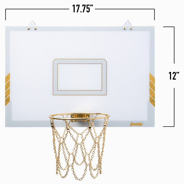 Franklin Sports Mini Basketball Hoop - Premium Gold Chrome Wall