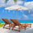 Brown Patio Wood Lounge Chaise With Receptacle