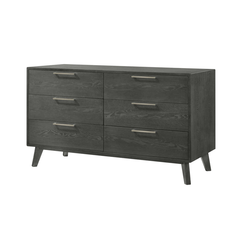 Commode 6 tiroirs Glow, Gris délavé