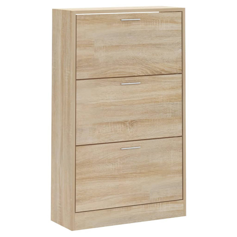 9 Pair Flip Down Shoe Storage, Oak