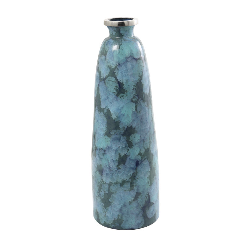 Handmade Glass Floor Vase, 29.5" H x 10" W x 10" D