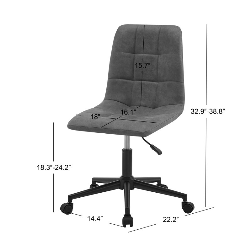 Chaise de bureau Hamblen, Beige