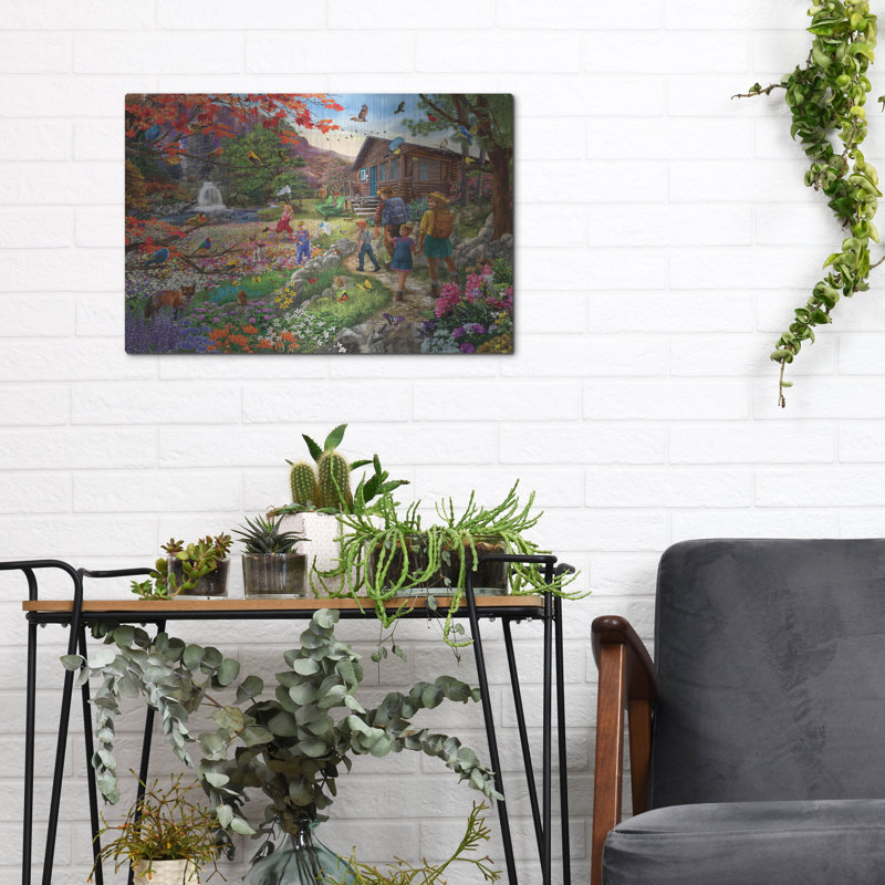 «Wildflower Mountain» par Bigelow, illustrations en métal, H 12 po x l 16 po