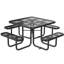 Table de pique-nique carrée 46 po avec trou pour parasol-1735448382
