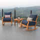 Summerton Teak 2 - Person Patio Conversation Sets with Cushions