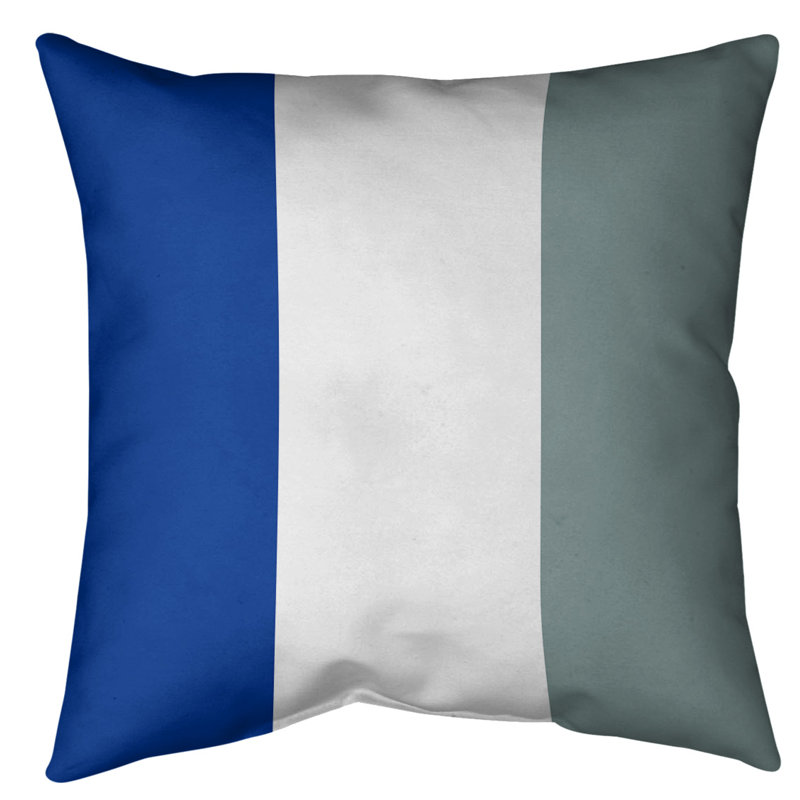 Coussin décoratif d'intérieur/d'extérieur, 16 po x 1 po, Touche blanche, à domicile