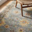 Tapis bleu / multicolore à motif floral rétro Kula-997587240