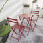 Ensemble bistro 3 pièces de table ronde pliable et chaises-1257052651