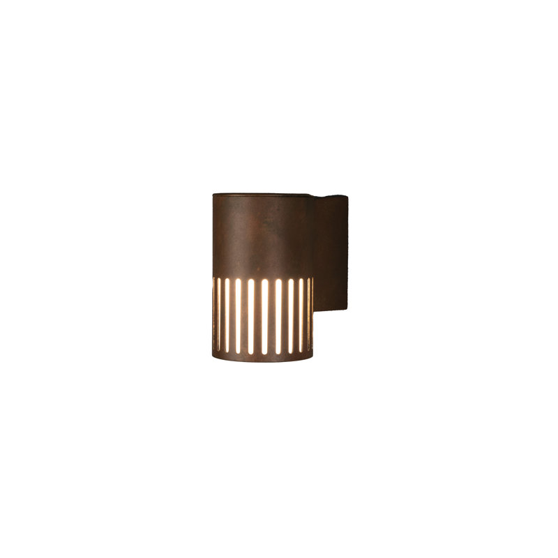 Konstsmide Pistoia Wall Light E27 - Sleek Outdoor Lighting Opal Glass, Antique Brass