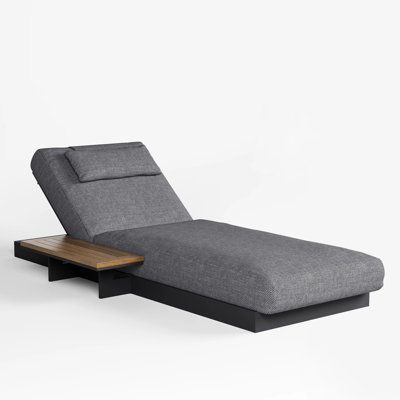 200cm Long Reclining Single Chaise Garden Outdoor Lounge Chair Adjustable Backrest