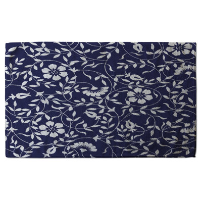 Cotton Floral Waffle Kitchen Towel