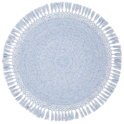 Tapis bleu denim touffeté à la main Crum