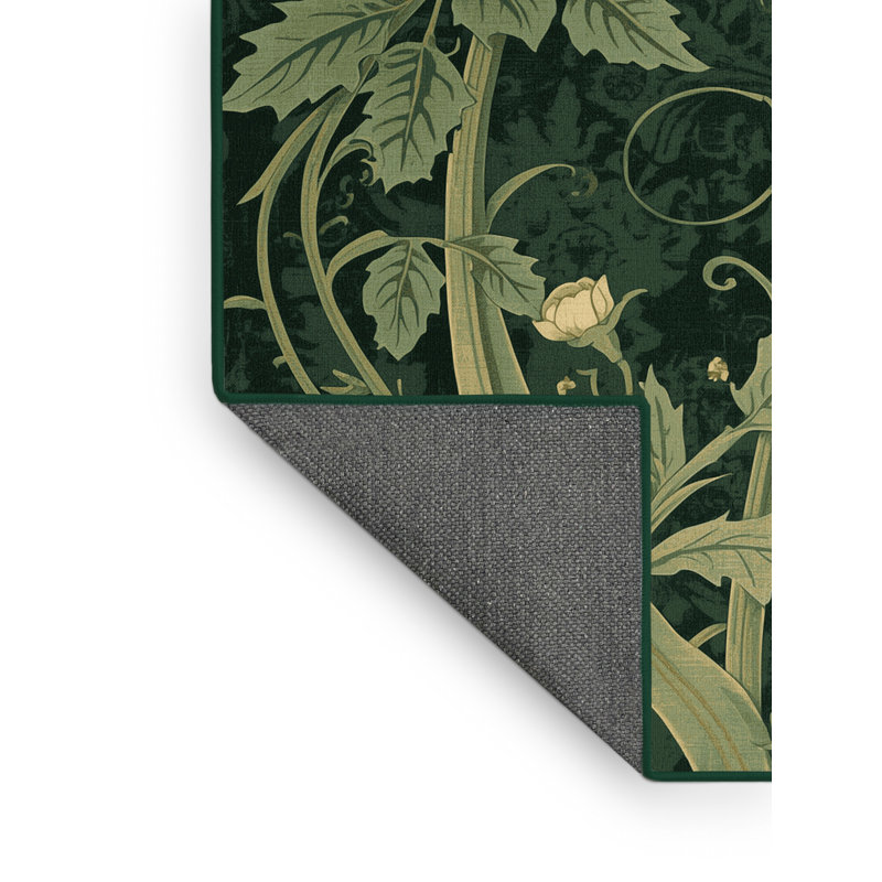 Tapis floral doux et moelleux Eilerman, Carré 7 pi