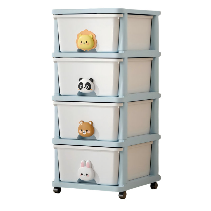 Rangement roulant à 4 tiroirs - parfait pour la chambre à coucher, le salon et plus encore