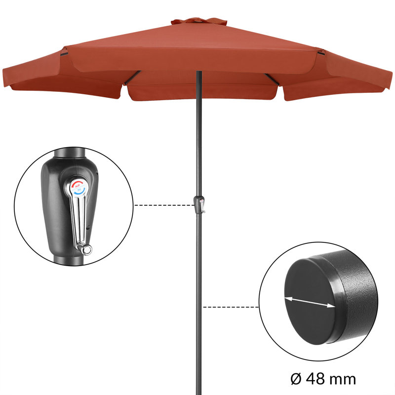 Caye 330cm Balcony Parasol, Terracotta