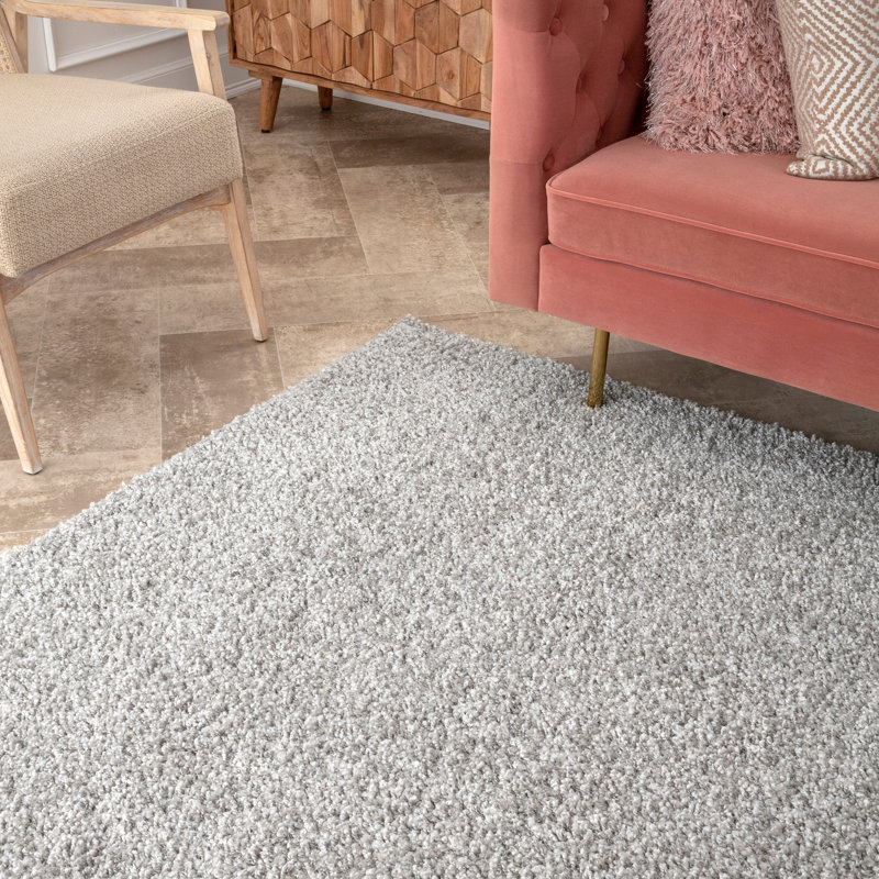 Janine Plush Shag Area Rug, Rectangle 4' x 6', 1.2" Plush