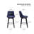 Aneshka Upholstered Button-Tufted Bar stool with Solid Wood Frame-106751981