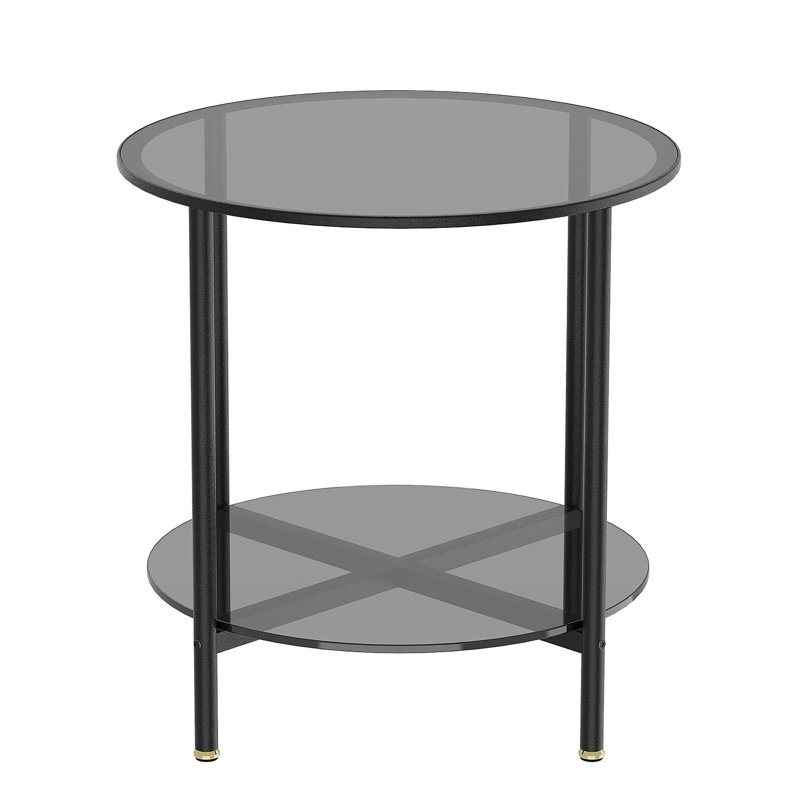 Kiyrah Glass Top End Table