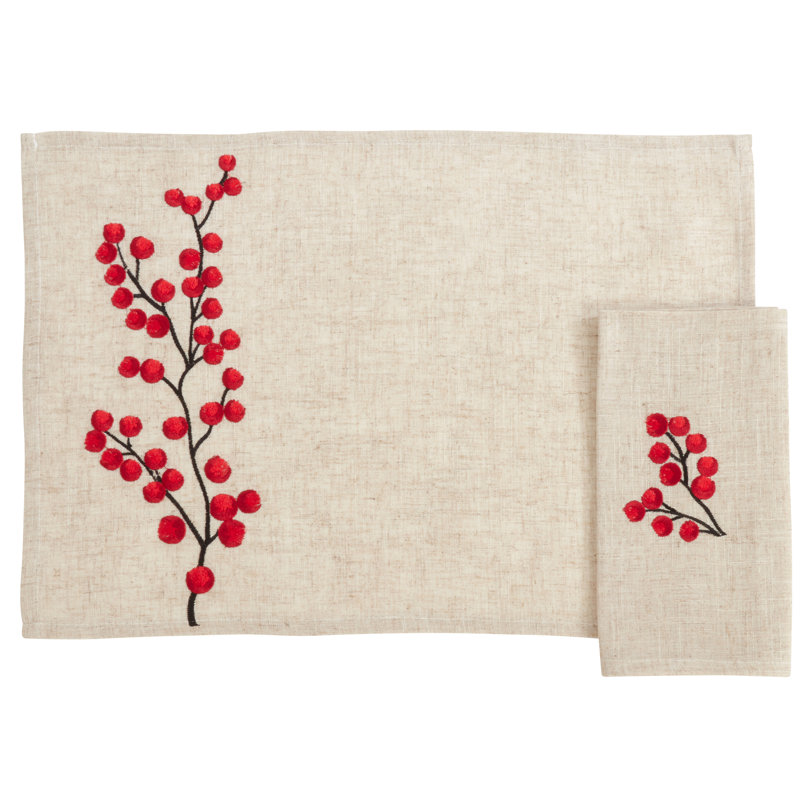 Ensemble de napperons et serviettes Zaylee