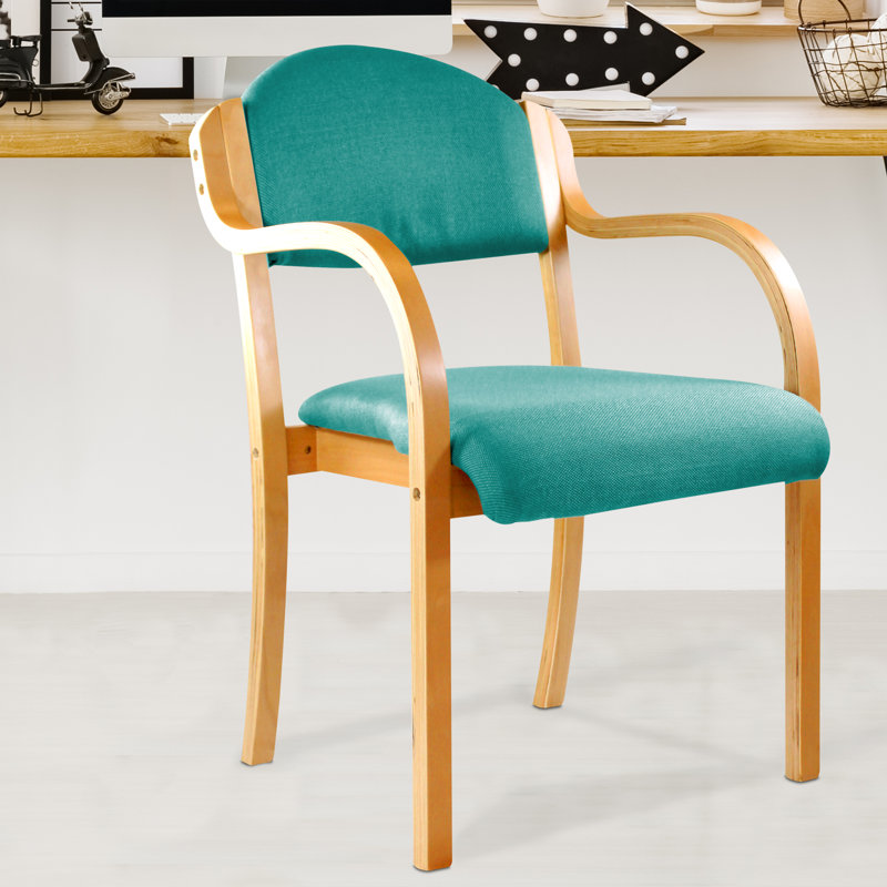 Villebois Bentwood Stacking Chair with Cushion, Aqua