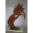 Large Rearing Horse Red Finished Bronze Statue -  Size: 34"L x 21"W x 46"H. 