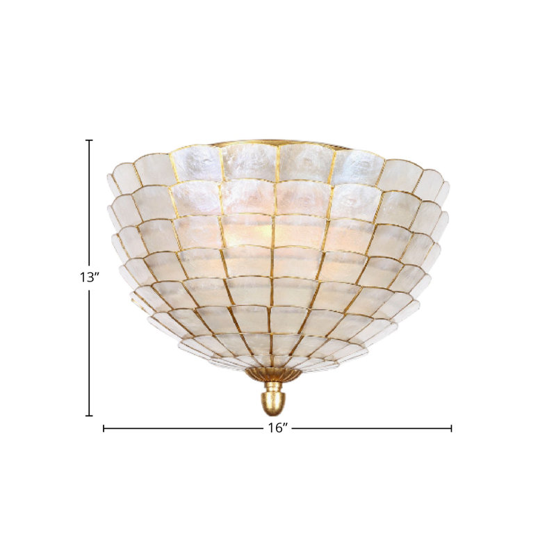 Samal 3 LT Oxidized Gold Leaf Flush Mount Kalco