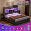 Cadre de lit Coey pour lit double avec 4 tiroirs de rangement, gris-1503422359-1508748079