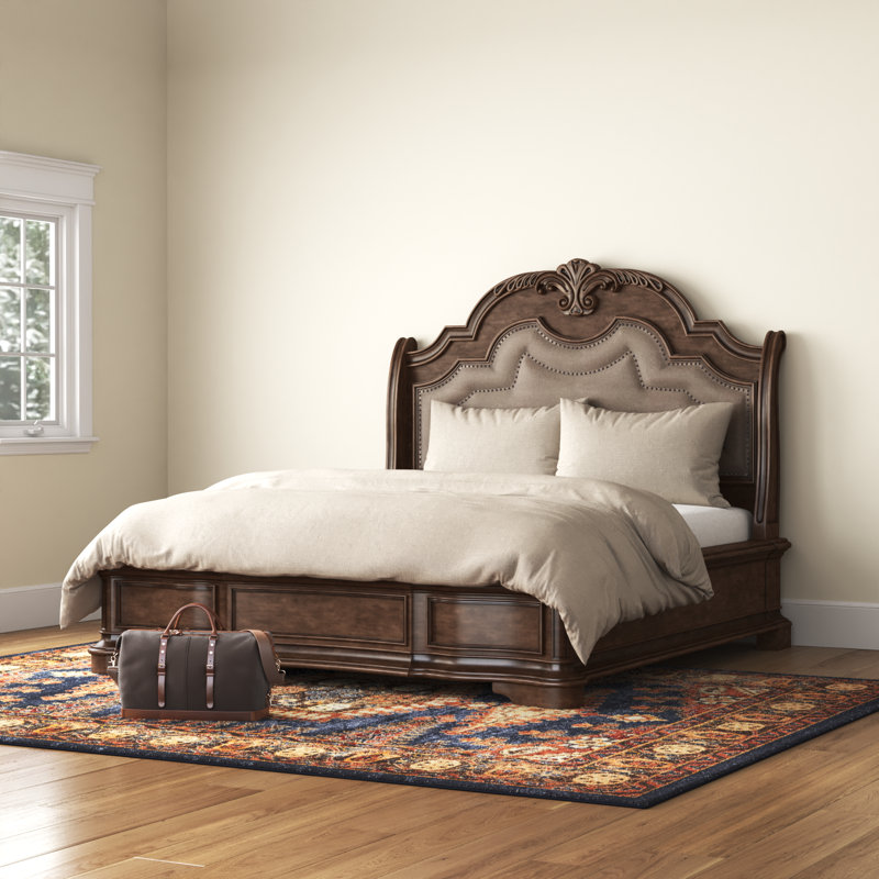 Edelen Upholstered Standard Bed, Brown, King