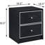Black And Silver 2-Drawer Nightstand