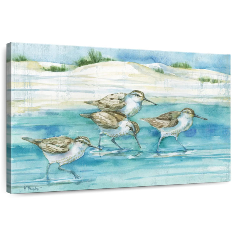 Sandy Sandpipers I, 8" H x 12" W