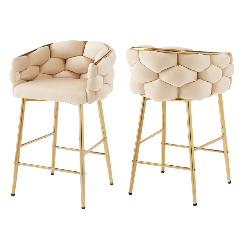 Ensemble de 2 tabourets de comptoir Modern, Blanc