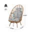 Chaise longue pivotante en osier Ellis
