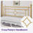 Ajayceon Metal Platform Bed Frame With Vintage-Style Headboard And Footboard-357881626-366724057