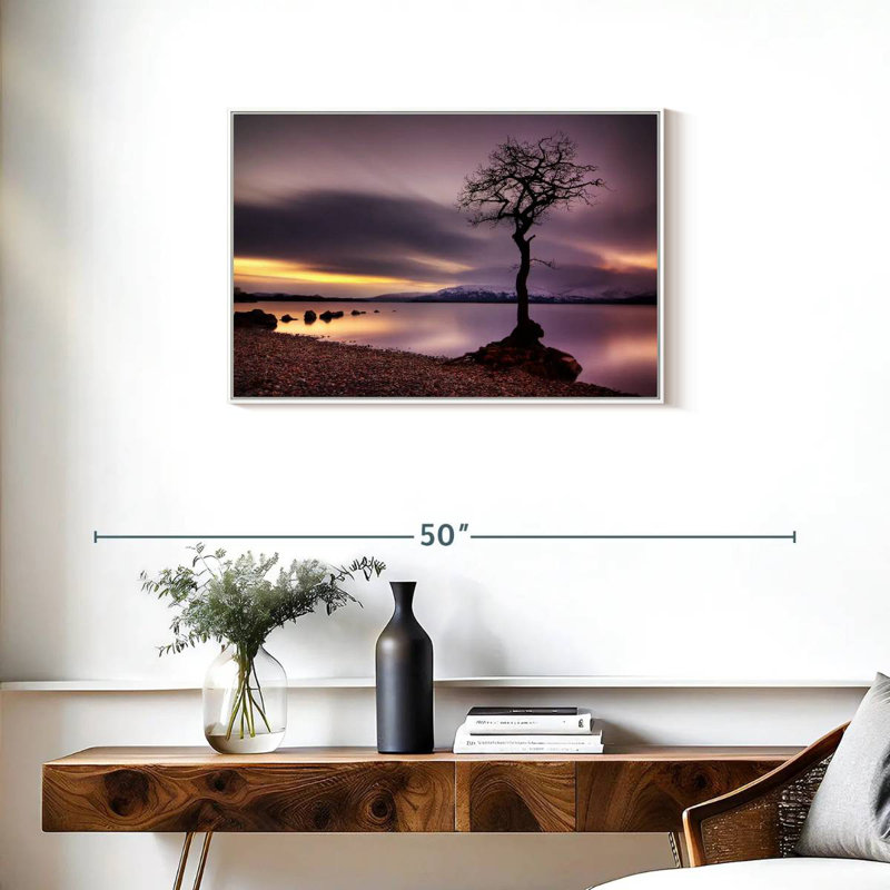 Arbre Loch Lomond, Cadre flottant blanc, 31 po x 21 po