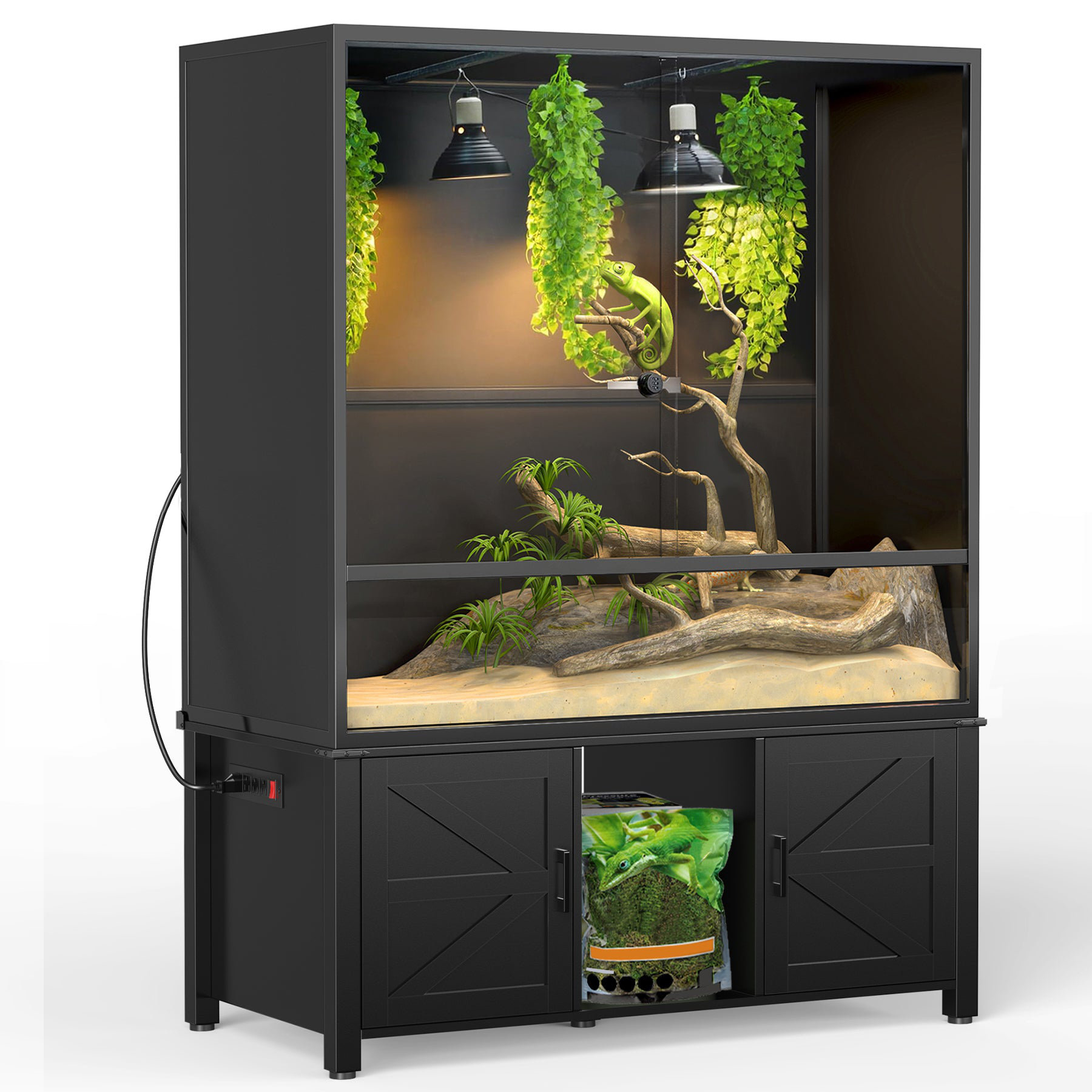 Ball Python Tank GDLF Reptile Tank Stand Terrarium Stand With