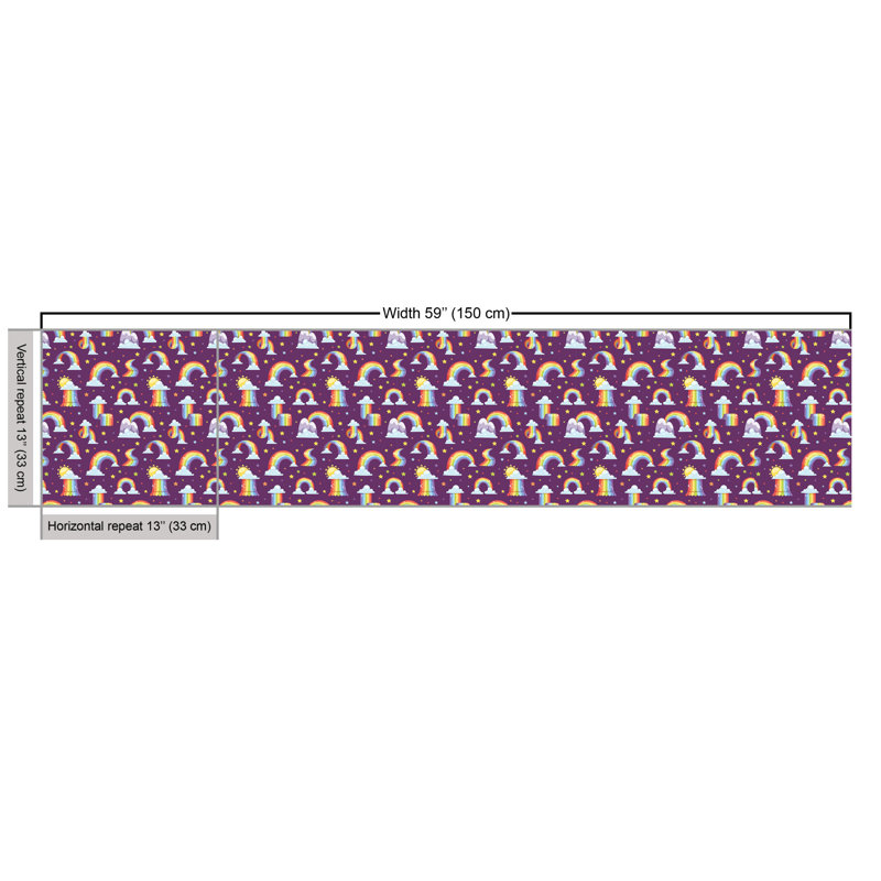 Bruen Cartoon Clouds Stars Sun Fabric