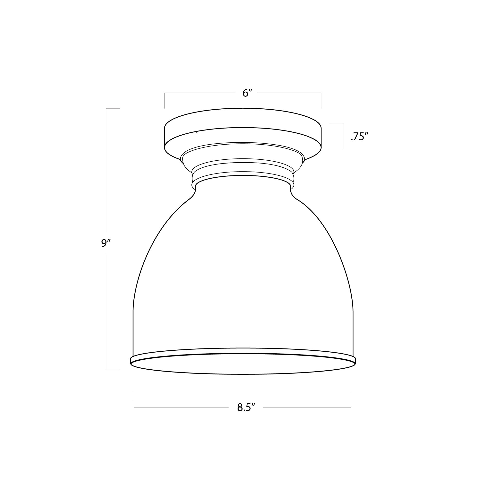 Pantry Flush Mount, Oil Rubbed Bronze